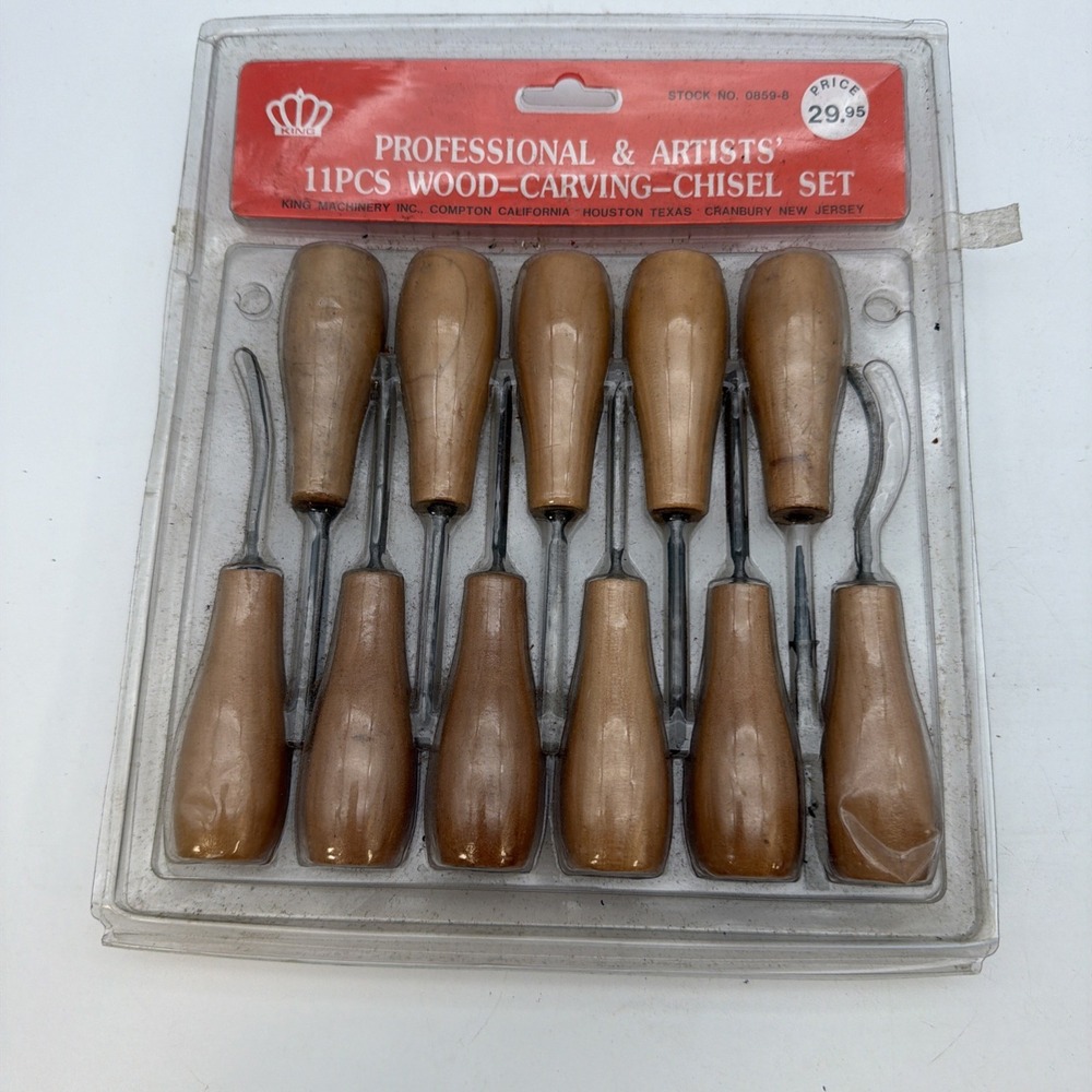 11-piece professional and artists' wood carving and chisel set